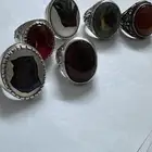 خواتم فضه ثقيله عقيق يمني مصور وكرزي