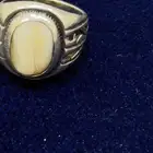 خاتم فضه عقيق ابيض