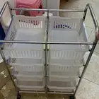 وحدة ادراج ومكتب ايكيا وسجادة دائرية