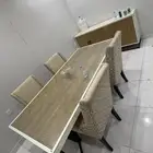 طاوله طعام 4 كراسي طقم مع دولاب