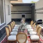 حفلات ومناسبات وتأجير كراسي وطاولات وكنب ودفايات ومداخل