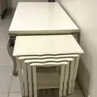 طقم طاولات خدمه طاولة رخام