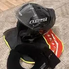 للبيع خوذه ls2 اخر اصدار استخدام قليل جدا اوبن فيس M
