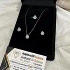 طقم فضة جديد عيار 925 مع كرت الضمان