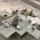 طاولة رخام مع 6 خدمة للبيع