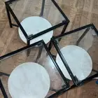 3 طاولات مناسبه للجلسات والمقاهي نظي وشبه جديده