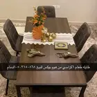 طاوله طعام 6كراسي شبه جديده استخدام بسيط جدا