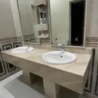 مغسله رخام حوضين