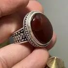 خاتم سلك نجراني عقيق كرزي