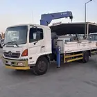 لوري هينو كرين 5طن الممشى 228الف الموتر نضيف وطيب