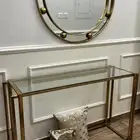 مدخل استيل ذهبي مع مرايا
