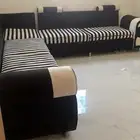 كنب مستعمل استعمال خفيف نظيف زاويه حرف ال