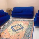 كنب أربع قطع لون كحلي مع سجاده