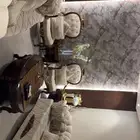 طقم كنب نظيف جدا 8 أشخاص طقم طاولات 3000ريال