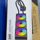 مبرد مائي 360 ثلاث مراوح انوار RGB
