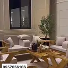 جلسة حوش خشب أصلي جديده استخدام شهرين