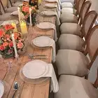 حفلات طاولات خشب كراسي ريفي