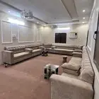 كنب كامل 6 قطع   زاويتين 5 6مع الفرشه