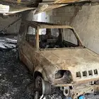 للبيع سيارة سزوكي جيمني محروقة بالكامل