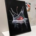لوحة رسم يدوي اكرليك قطرة كرز