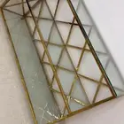 طاولة استقبال 3 ارفف لون ذهبي