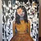 لوحه كانفس 122في91 الوان اكريليك انسامت ب 60ألف