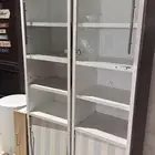 درفتين مكتبة خشب ممتاز مدهونة