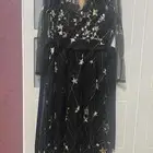 فستان سهره لون أسود مع ذهبي للبيع جديد