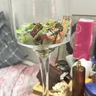 وعاء زجاجي ديكور على شكل كاس