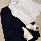 تنوره جديده مقاس L مو مستعمله قميص جديد مقاس XL مو مستعمله