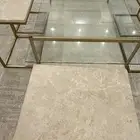 طاوله رئيسيه للقهوه والشاي مع 6 طاولات خدمه رخام