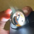 خاتم حجر عقيق طبيعي مصور