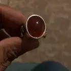 خاتم فضه حجر طبيعي