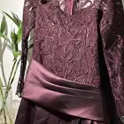 فستان سهرة لون عنابي غامق