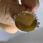 خاتم عقيق يمني خامة زيتيه مشجره