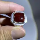 خاتم عقيق يماني كبدي مزعفر