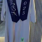 عبايه تخرج لون رمادي والقبوع كحلي فصلتها ب 220