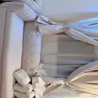 كنب 8 قطع اللون بيج نظيف جدا 2 ستاير