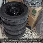 طقم طيس كيا سيراتو 2024 مع جنوط اصلي وكاله مقاس 15 مع كفرات