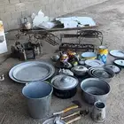 قدور وصحون والقز حق الذبايح مع براريد وجنط وايت سقس للبيع