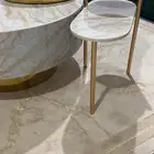 طاولة دايرة كبيره والخدمه عدد 6