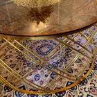 طقم طاولات ذهبي فخمه