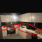 رخام مطبخ صناعي نظيف مفكوك وجاهز للتحميل