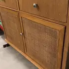 كورنر قهوه تفصيل نضيف جدا خشب سنديان وراتان