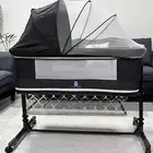 سرير اطفال مع عربية و هزاز