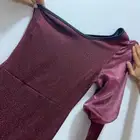 فستان عنابي انيق