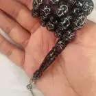سبحة يسر بحري مطعمة بفضة