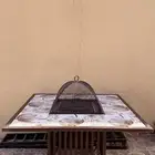 مشب خارجي مع جلسة خارجية