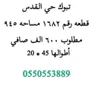 أرض للبيع حي القدس