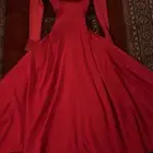 فستان احمر انيق مصنوع يدويا من تركيا